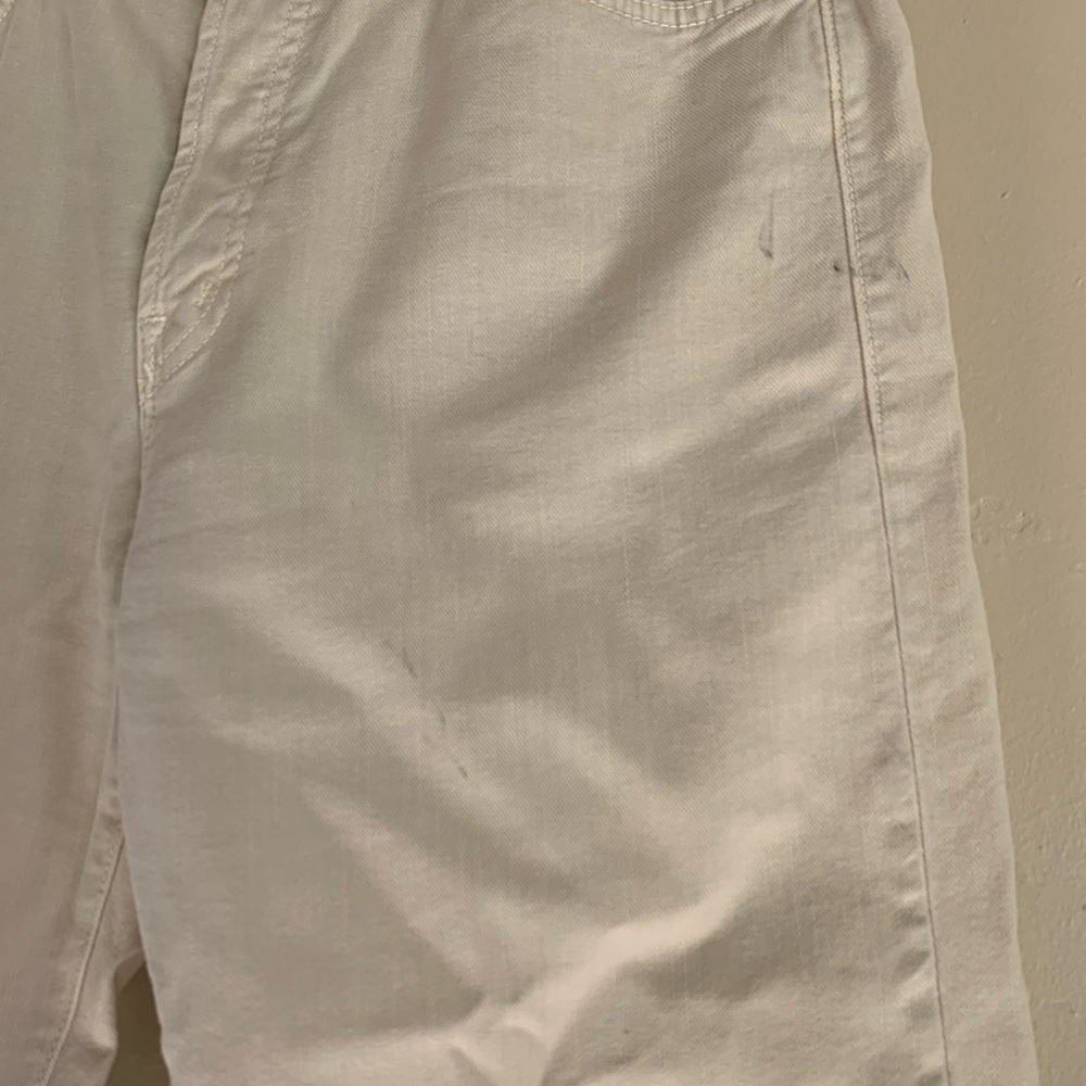 Mother The Ditcher Crop Cream Pants Denim Bottoms Women Size 29 Wide Leg - Picture 4 of 7